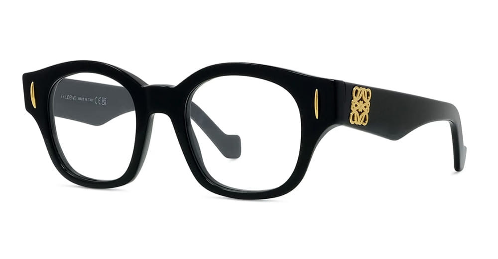 Ottica Mondello Roma - Loewe - LW50096I47001 - LW50096I - BLACK RX - Acetate - shape Round - Black - EYEWEAR - EYEGLASSES - Donna,Women - lens Clear - Made In Italy