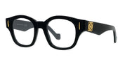Ottica Mondello Roma - Loewe - LW50096I47001 - LW50096I - BLACK RX - Acetate - shape Round - Black - EYEWEAR - EYEGLASSES - Donna,Women - lens Clear - Made In Italy