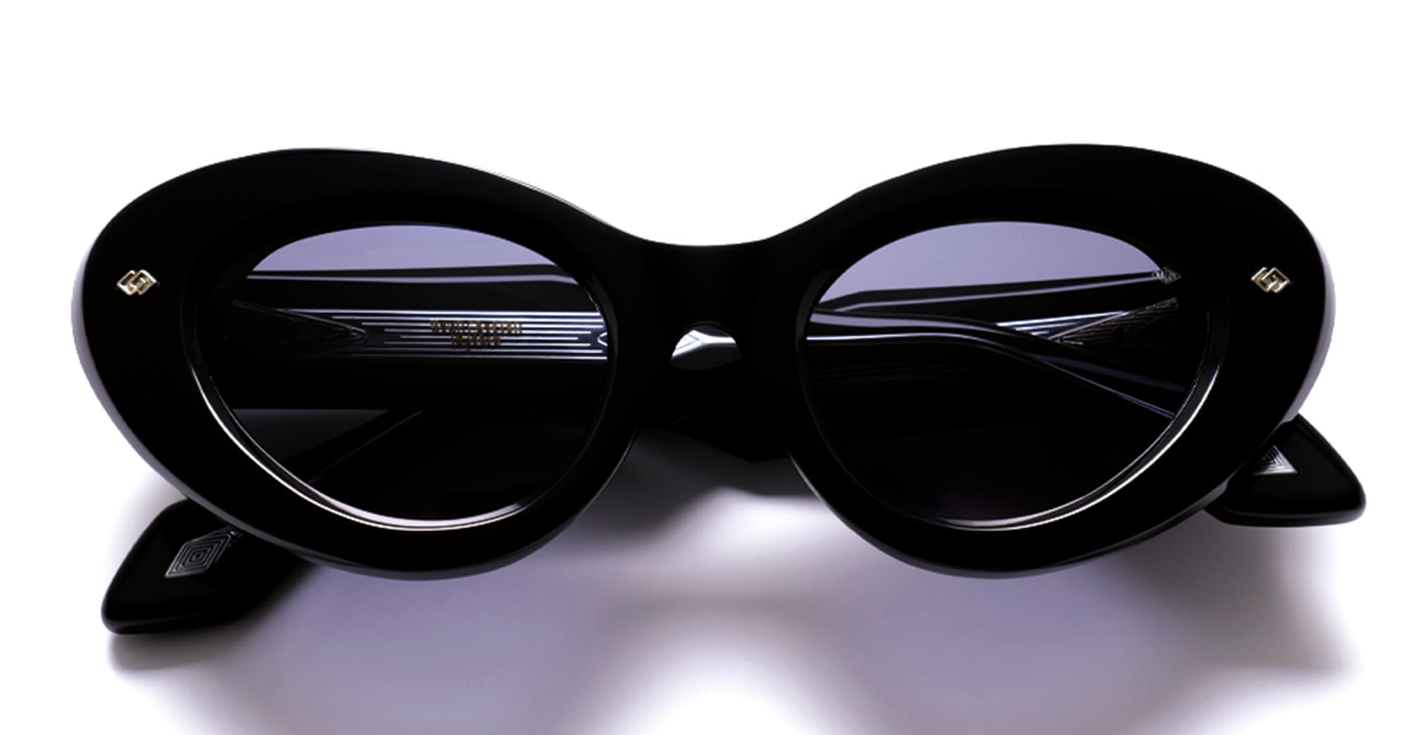 Ottica Mondello Roma - Daizo - A-BFR001-B1-AG01 - REI - black / amethyst grey lens - Acetate - shape Butterfly - Black - EYEWEAR - SUNGLASSES - Unisex,Uomo,Donna,Women,Men - lens Grey - Made In Japan