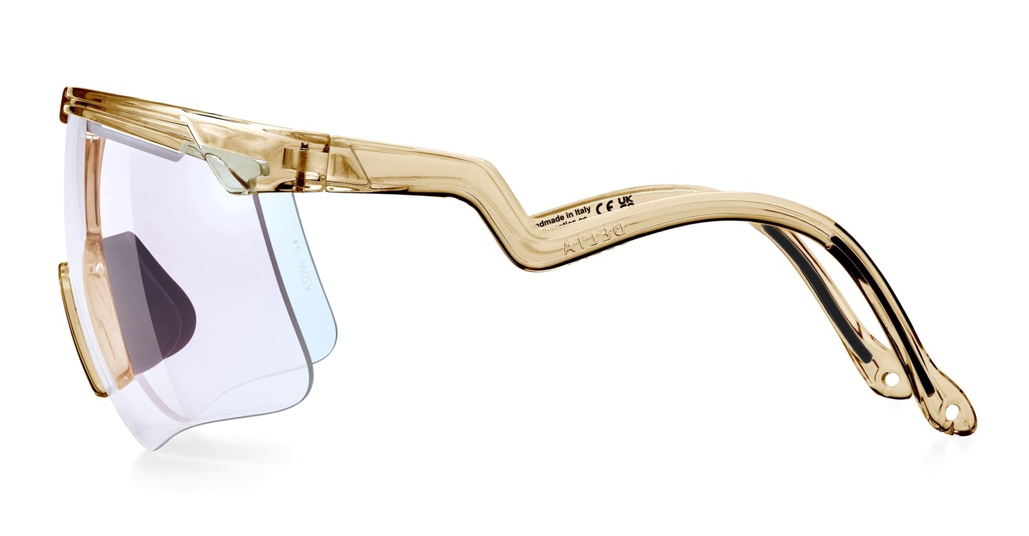 Ottica Mondello Roma - Alba Optics - 8050054518404 - DELTA - SMOKE GLOSSY / VZUM F-LENS FIRE - Tr90 - shape Mask - brown - EYEWEAR - SUNGLASSES - Unisex,Uomo,Donna,Women,Men - lens red - Made In Italy