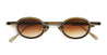 Ottica Mondello Roma - Sato - ALGEDI-T-AG-AS-1 - ALGEDI - ANTIQUE GOLD / ANTIQUE SILVER - Titanium - shape Oval - antique gold - EYEWEAR - SUNGLASSES - Uomo,Men - lens Gradient brown - Made In Japan