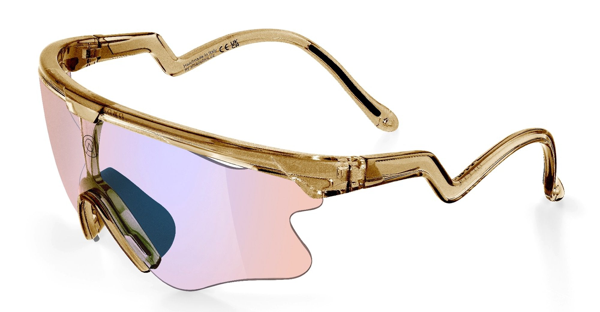 Ottica Mondello Roma - Alba Optics - 8050054517674 - DELTA LEI - SMOKE GLOSSY / VZUM F-LENS FLM - Tr90 - shape Mask - brown - EYEWEAR - SUNGLASSES - Unisex,Uomo,Donna,Women,Men - lens purple - Made In Italy