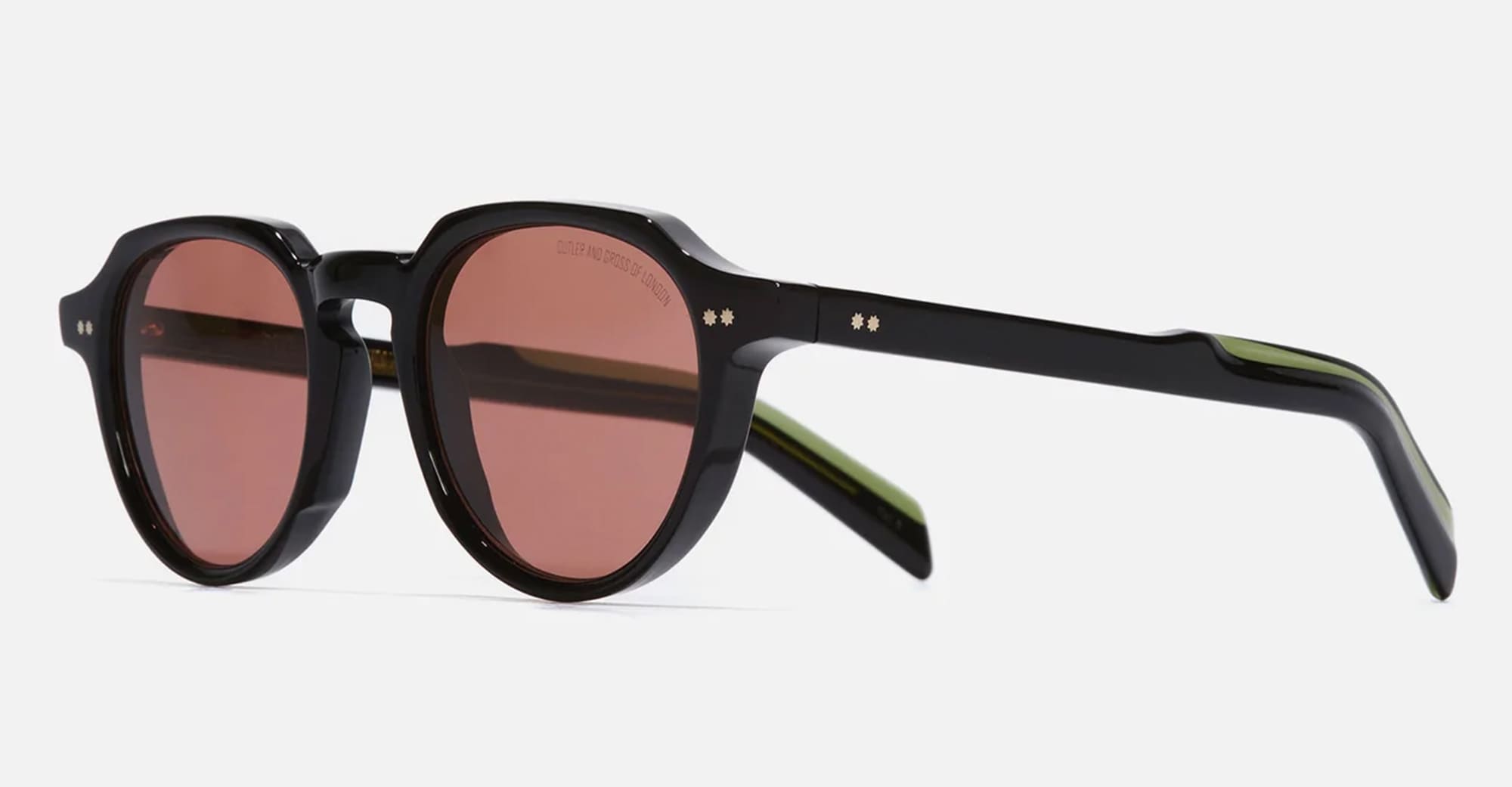 Ottica Mondello Roma - Cutler and Gross - CGSN-GR06-48-01 - GR06 - BLACK - Acetate - shape Panto - Black - EYEWEAR - SUNGLASSES - Unisex,Uomo,Donna,Women,Men - lens Brown - Made In Italy