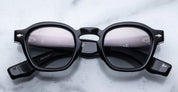 Ottica Mondello Roma - Jacques Marie Mage - JMMZP-10Y1 - DECADE COLLECTION: ZEPHIRIN - DECADE - Acetate - shape Squared - Black - EYEWEAR - SUNGLASSES - Uomo,Men - lens Gradient grey - Made In Japan