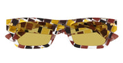 Ottica Mondello Roma - Bottega Veneta - BV1351S-003 - BV1351S-003 - MULTICOLOR - Acetate - shape Squared - brown - EYEWEAR - SUNGLASSES - Unisex,Uomo,Donna,Women,Men - lens yellow - Made In Japan