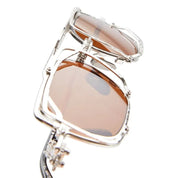 Ottica Mondello Roma - Kuboraum - KRSZ51SI0000002B - MASK Z51 SI - SILVER - metal, acetate - shape Squared - Silver - EYEWEAR - SUNGLASSES - Unisex,Uomo,Donna,Women,Men - lens Brown - Made In Italy