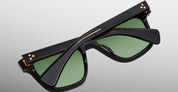 Ottica Mondello Roma - Jacques Marie Mage - JMMLS-18V - LANKASTER - VENOM - Acetate - shape Squared - Black - EYEWEAR - SUNGLASSES - Unisex,Uomo,Donna,Women,Men - lens Green - Made In Japan