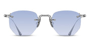 Ottica Mondello Roma - Matsuda - M5006.SG.PW.46 - M5006 - PALLADIUM WHITE - Titanium - shape Hexagonal - Palladium - EYEWEAR - SUNGLASSES - Unisex,Uomo,Donna,Women,Men - lens Blue - Made In Japan