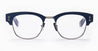 Ottica Mondello Roma - Akoni - AKX-515C-50 - NEWTON - BLUE NAVY / BRUSHED BLACK PALLADIUM RX - Acetate, titanium - shape Clubmaster - Blue Navy - EYEWEAR - EYEGLASSES - Uomo,Men - lens Clear - Made In Japan