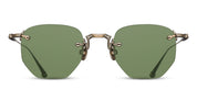 Ottica Mondello Roma - Matsuda - M5006.SG.AG.46 - M5006 - ANTIQUE GOLD - Titanium - shape Hexagonal - Gold - EYEWEAR - SUNGLASSES - Unisex,Uomo,Donna,Women,Men - lens Green - Made In Japan
