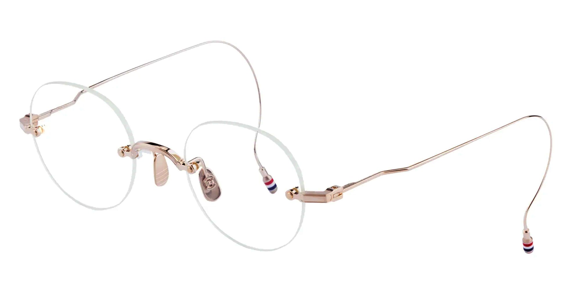 Ottica Mondello Roma - Thom Browne - UEO937A-G0001-711-47 - ROUND RIMLESS - WHITE GOLD RX - Titanium - shape Round - white gold - EYEWEAR - EYEGLASSES - Unisex,Uomo,Donna,Women,Men - lens Clear - Made In Japan