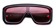 Ottica Mondello Roma - Jacques Marie Mage - JMMMK-18M - PAUSA - AMARENA - titanium, acetate - shape Mask - red - EYEWEAR - SUNGLASSES - Unisex,Uomo,Donna,Women,Men - lens red - Made In Italy