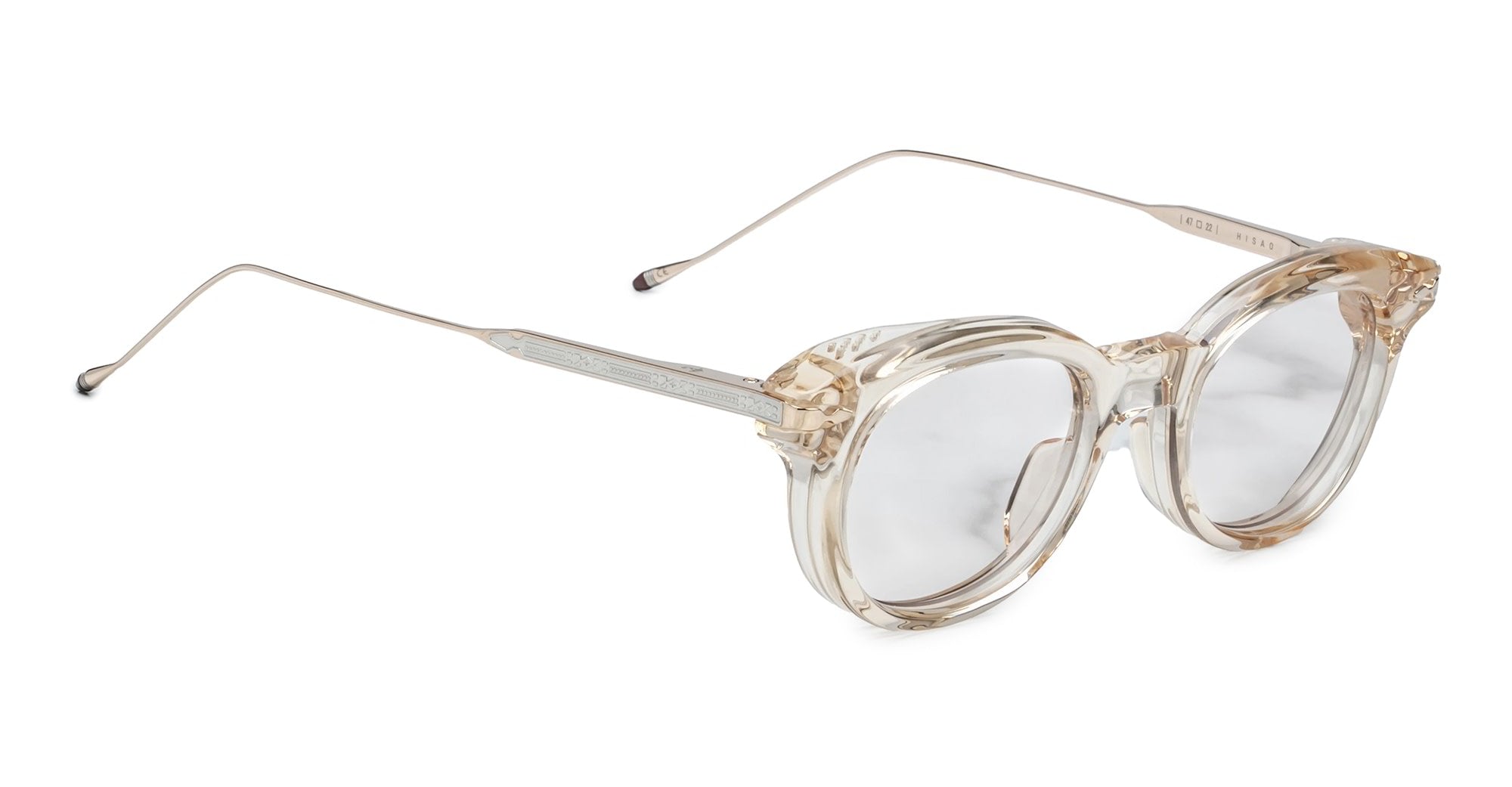 Ottica Mondello Roma - Jacques Marie Mage - JMMHIRX-1p - HISAO - PERLE RX - Acetate, titanium - shape Round - pink - EYEWEAR - EYEGLASSES - Donna,Women - lens Clear - Made In Japan