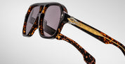 Ottica Mondello Roma - Jacques Marie Mage - JMMWD-13V - LAST FRONTIER VI - WILDHORSE- BEAU - Acetate - shape Navigator - Tortoise - EYEWEAR - SUNGLASSES - Uomo,Men - lens Grey - Made In Japan