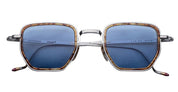Ottica Mondello Roma - Jacques Marie Mage - JMMTK-13U - ATKINS - CAIRO - Titanium - shape Squared - Silver - EYEWEAR - SUNGLASSES - Uomo,Men - lens Blue - Made In Japan