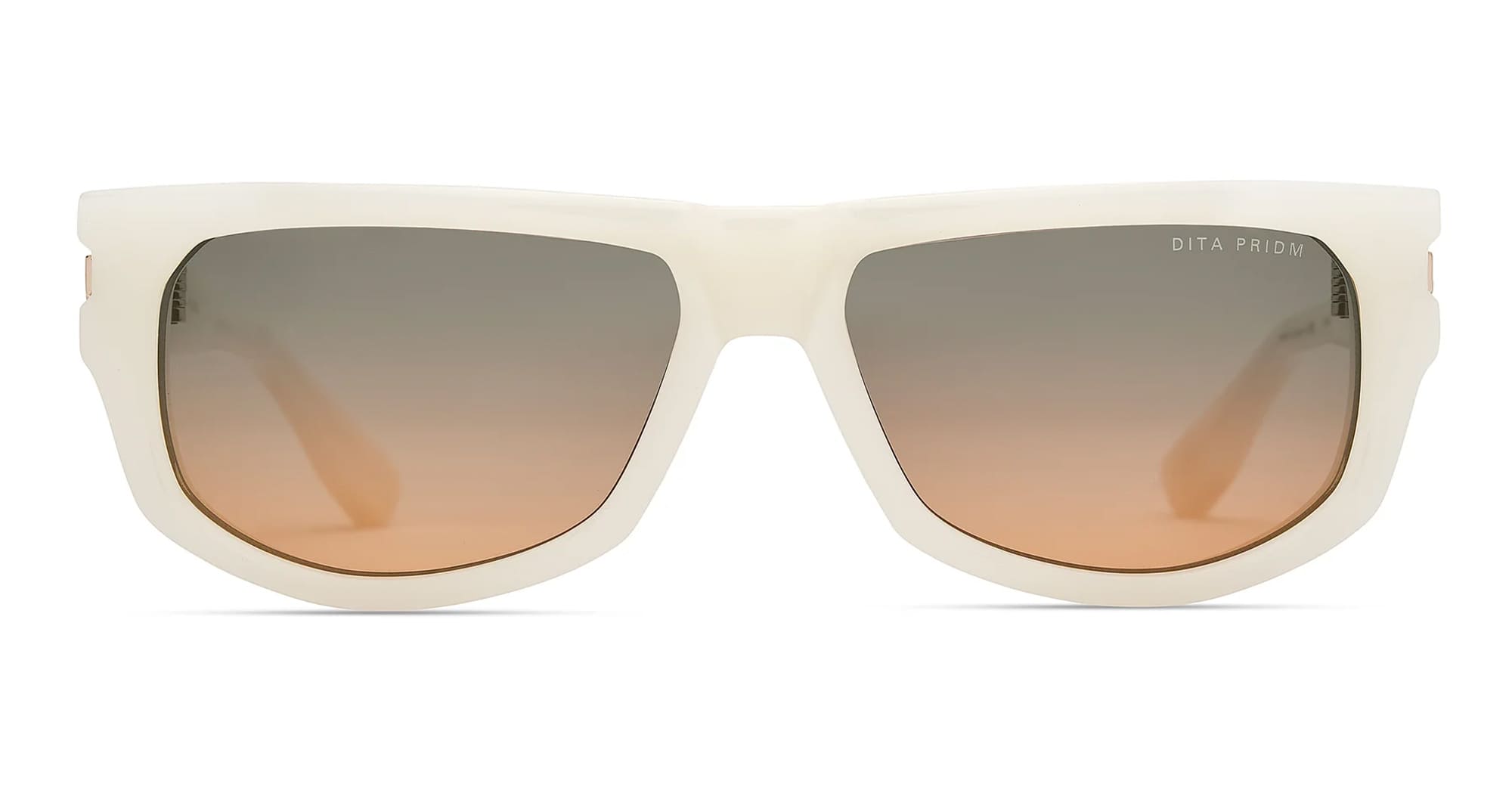 Ottica Mondello Roma - DITA - DTS753-A-03 - PRIDM -  SWANSHELL / WHITE GOLD / WHITE - Acetate - shape Rectangular - White - EYEWEAR - SUNGLASSES - Unisex,Uomo,Donna,Women,Men - lens Gradient grey - Made In Japan
