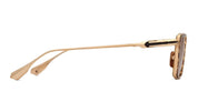 Ottica Mondello Roma - DITA - DTS483-A-02 - LINEAGE.70X - WHITE GOLD / HAZEL / BLACK IRON - titanium, acetate - shape Squared - Gold, brown - EYEWEAR - SUNGLASSES - Unisex,Uomo,Donna,Women,Men - lens Brown - Made In Japan