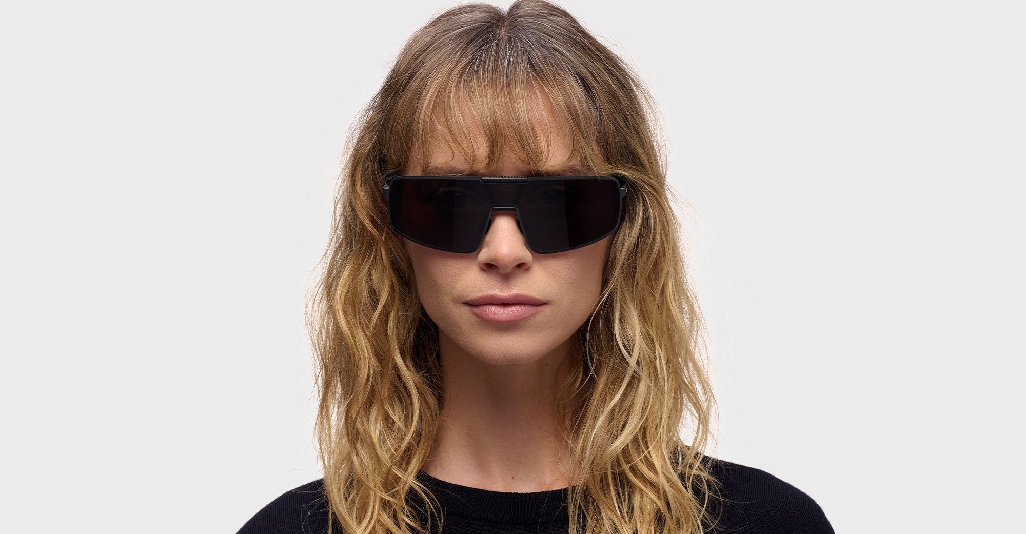 Ottica Mondello Roma - Mykita - 10300644 - MR008 MH73 - Black / Black / Super Black Lens - stainless steel - shape Mask - silver, black - EYEWEAR - SUNGLASSES - Unisex,Uomo,Donna,Women,Men - lens Black - Made In Germany