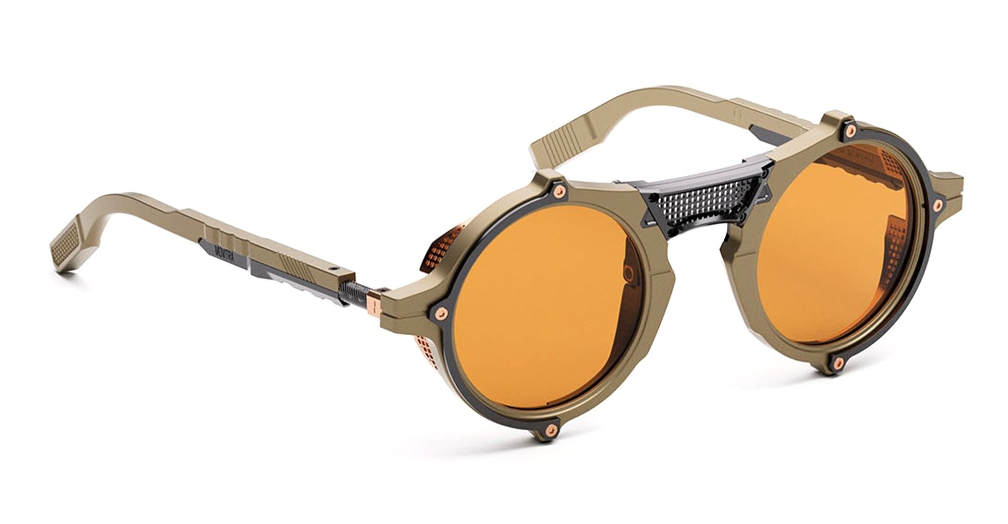 Ottica Mondello Roma - Movitra - NOMAD 01 C2 - NOMAD 01 C2 - DESERT SOLID / LIGHT BROWN LENS - Acetate, metal - shape Round - beige - EYEWEAR - SUNGLASSES - Unisex,Uomo,Donna,Women,Men - lens Brown - Made In Italy