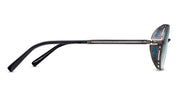 Ottica Mondello Roma - Matsuda - M3137.SG.AS-BL.51 - M3137 - ANTIQUE SILVER - Titanium - shape Oval - Silver - EYEWEAR - SUNGLASSES - Uomo,Men - lens Blue - Made In Japan