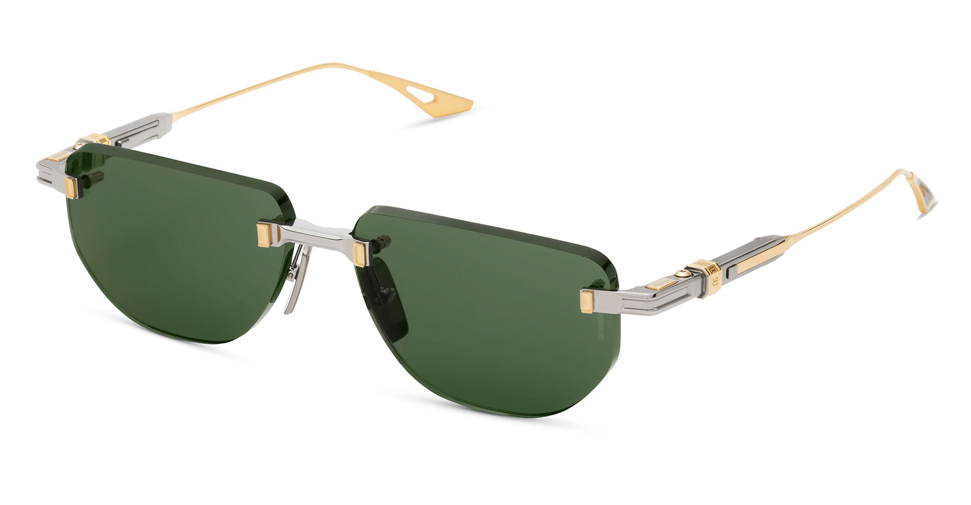 Ottica Mondello Roma - DITA - DES022-A-01 - EPILUXURY 22 - BLACK PALLADIUM / GOLD - Acetate, titanium - shape Oval - silver, gold - EYEWEAR - SUNGLASSES - Unisex,Uomo,Donna,Women,Men - lens Green - Made In Japan