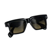 Ottica Mondello Roma - T HENRI - BEAS - BEL AIR - SHADOW II - Acetate - shape Rectangular - Black - EYEWEAR - SUNGLASSES - Unisex,Uomo,Donna,Women,Men - lens Gradient brown - Made In Japan