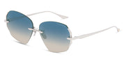 Ottica Mondello Roma - DITA - DTS200-A-03 - DAHLVIN - SILVER - Titanium - shape Butterfly - Silver - EYEWEAR - SUNGLASSES - Donna,Women - lens Gradient blue - Made In Japan