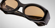 Ottica Mondello Roma - Jacques Marie Mage - JMMYC-5K - GIA - WALNUT - Acetate - shape Oval - brown - EYEWEAR - SUNGLASSES - Donna,Women - lens orange - Made In Japan