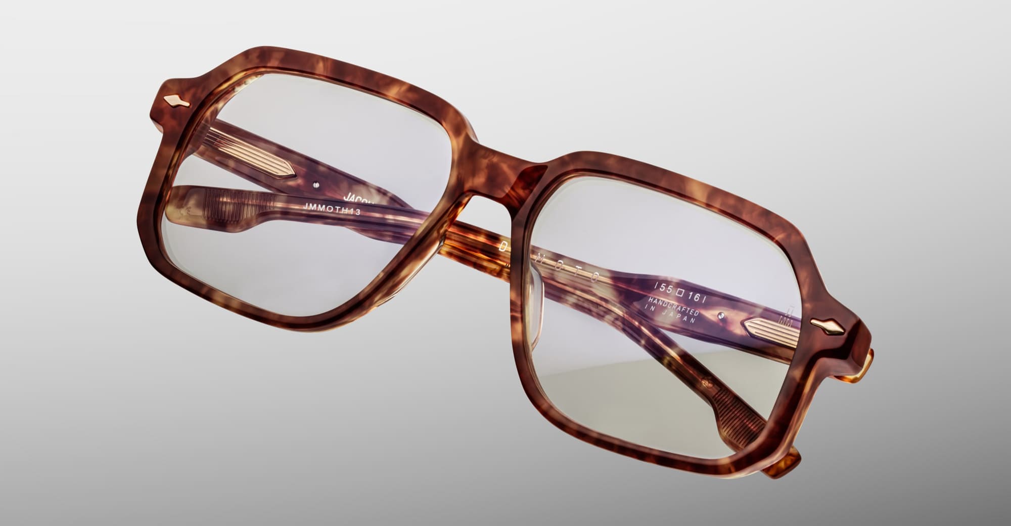Ottica Mondello Roma - Jacques Marie Mage - JMMOTRX-H13 - DOMOTO - HONEYCOMB RX - Acetate - shape Squared - Havana - EYEWEAR - SUNGLASSES - Unisex,Uomo,Donna,Women,Men - lens Clear - Made In Japan