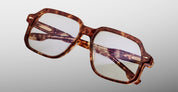 Ottica Mondello Roma - Jacques Marie Mage - JMMOTRX-H13 - DOMOTO - HONEYCOMB RX - Acetate - shape Squared - Havana - EYEWEAR - SUNGLASSES - Unisex,Uomo,Donna,Women,Men - lens Clear - Made In Japan