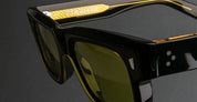 Ottica Mondello Roma - Cutler and Gross - CGSN-1402-50-01 - 1402 - YELLOW ON BLACK - Acetate - shape Squared - Black - EYEWEAR - SUNGLASSES - Unisex,Uomo,Donna,Women,Men - lens yellow - Made In Italy