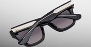 Ottica Mondello Roma - Jacques Marie Mage - JMMTOR-88 - STANLEY KUBRICK BY JMM: TORRANCE - BLACK - Acetate - shape Squared - Black - EYEWEAR - SUNGLASSES - Unisex,Uomo,Donna,Women,Men - lens Grey - Made In Japan