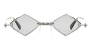 Ottica Mondello Roma - Kuboraum - KRSH80SI0000004G - MASK H80 SI - SILVER - Metal - shape Diamond - Silver - EYEWEAR - SUNGLASSES - Unisex,Uomo,Donna,Women,Men - lens silver - Made In Italy