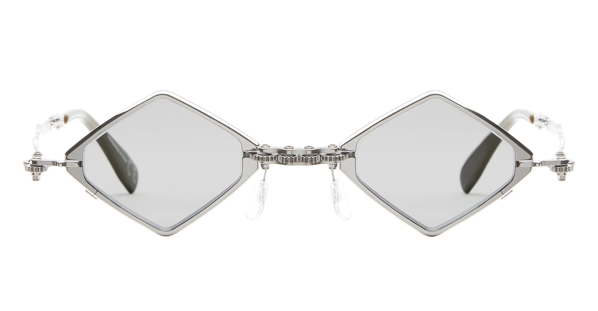 Ottica Mondello Roma - Kuboraum - KRSH80SI0000004G - MASK H80 SI - SILVER - Metal - shape Diamond - Silver - EYEWEAR - SUNGLASSES - Unisex,Uomo,Donna,Women,Men - lens silver - Made In Italy