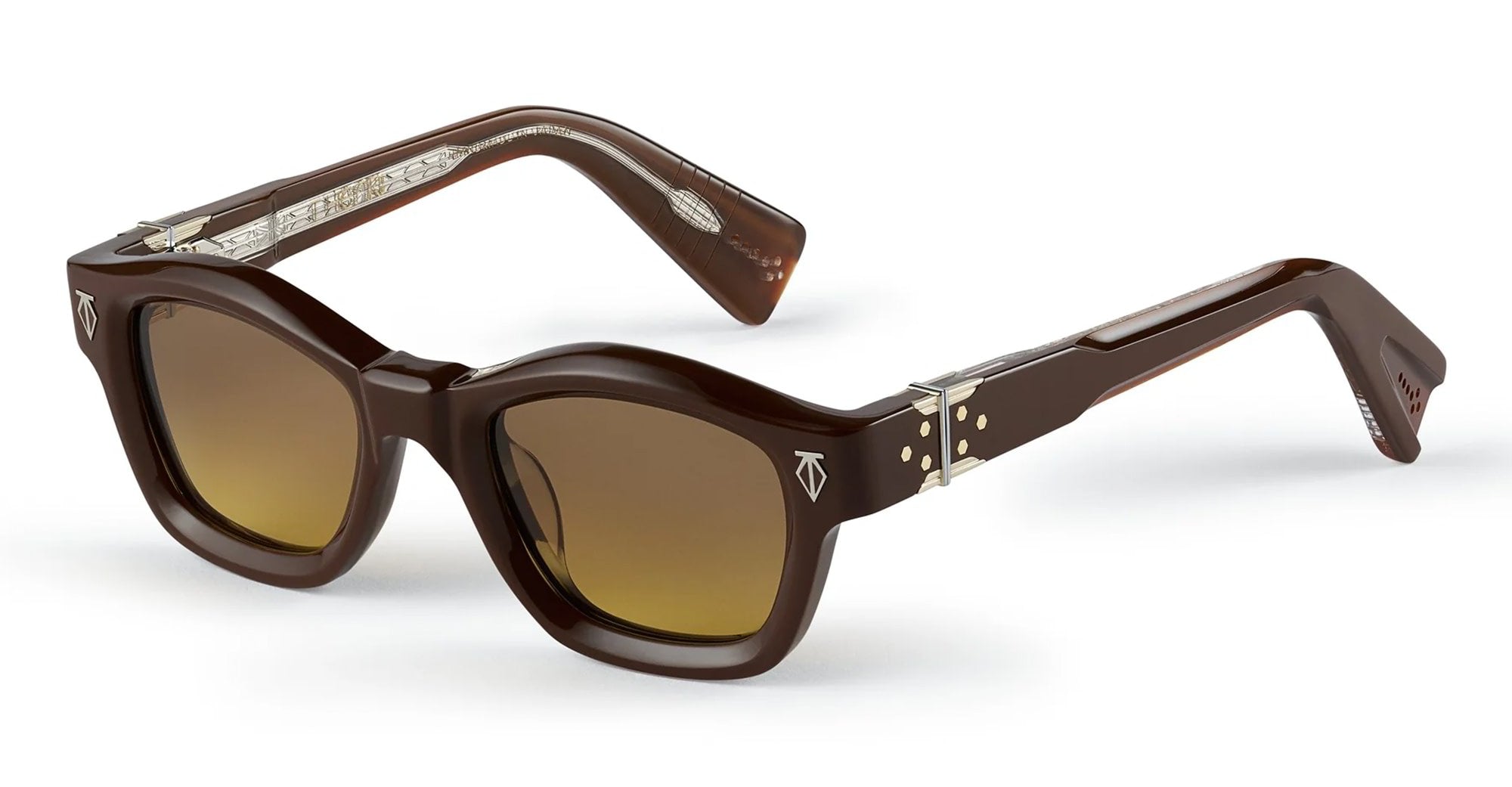 Ottica Mondello Roma - T HENRI - AUAC - AURELIA - COCOA - Acetate - shape Squared - brown - EYEWEAR - SUNGLASSES - Unisex,Uomo,Donna,Women,Men - lens Brown - Made In Japan