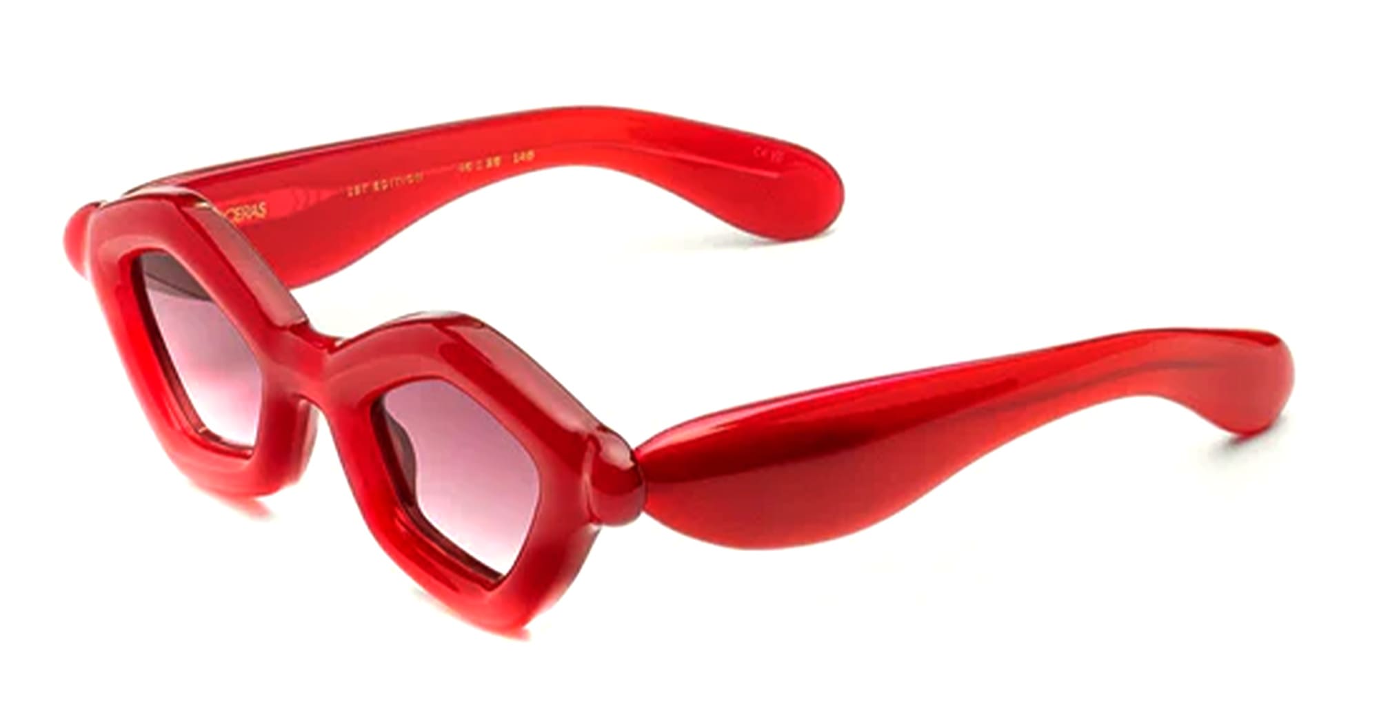 Ottica Mondello Roma - Paloceras - pebble-velvet-rouge-dx - PEBBLE - VELVET ROUGE DX - Acetate - shape Cat-eye - red - EYEWEAR - SUNGLASSES - Unisex,Uomo,Donna,Women,Men - lens Gradient pink - Made In China