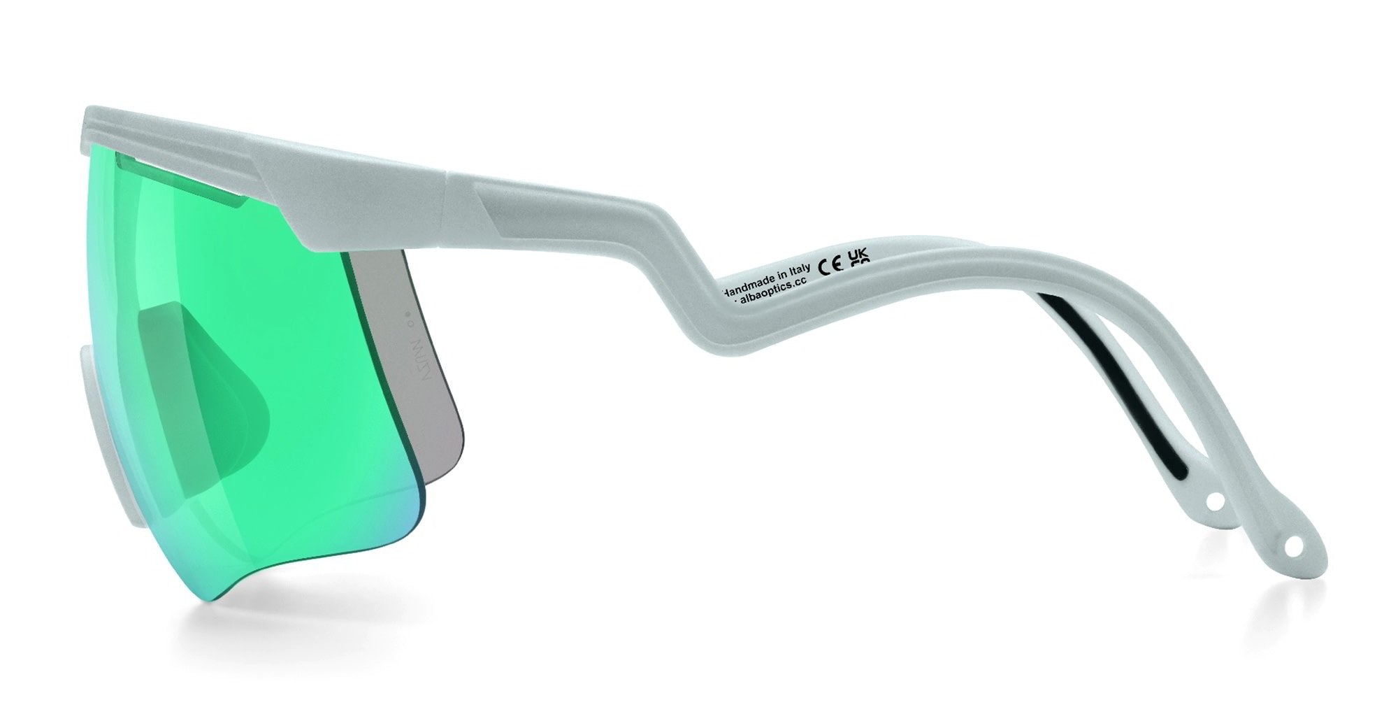 Ottica Mondello Roma - Alba Optics - 8050054517728 - DELTA - ICE / VZUM F-LENS BTL - Tr90 - shape Mask - grey - EYEWEAR - SUNGLASSES - Unisex,Uomo,Donna,Women,Men - lens blue green - Made In Italy