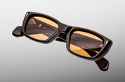 Ottica Mondello Roma - Jacques Marie Mage - JMMCO-5K - CORNICHE - WALNUT - Acetate - shape Rectangular - brown - EYEWEAR - SUNGLASSES - Unisex,Uomo,Donna,Women,Men - lens orange - Made In Japan