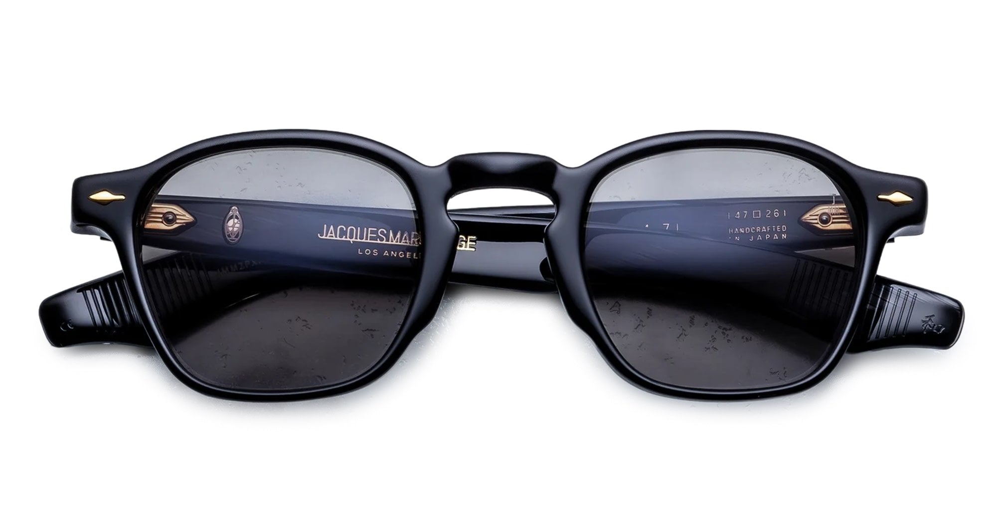 Ottica Mondello Roma - Jacques Marie Mage - JMMZPX-K43 - ZEPHIRIN 47 - GRIFFIN - Acetate - shape Squared - Black - EYEWEAR - SUNGLASSES - Unisex,Uomo,Donna,Women,Men - lens Grey - Made In Japan