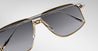 Ottica Mondello Roma - Jacques Marie Mage - J-ESN-JG-S6017E-OS - JAGGER - BNG - Titanium - shape Aviator - Black, gold - EYEWEAR - SUNGLASSES - Uomo,Men - lens Gradient black - Made In Japan