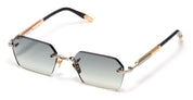 Ottica Mondello Roma - John Dalia - R03-C409 - R03 - C409 Platine Plated / Yellow Gold 18k - stainless steel - shape Rectangular - Gold - EYEWEAR - SUNGLASSES - Unisex,Uomo,Donna,Women,Men - lens Gradient green - Made In France