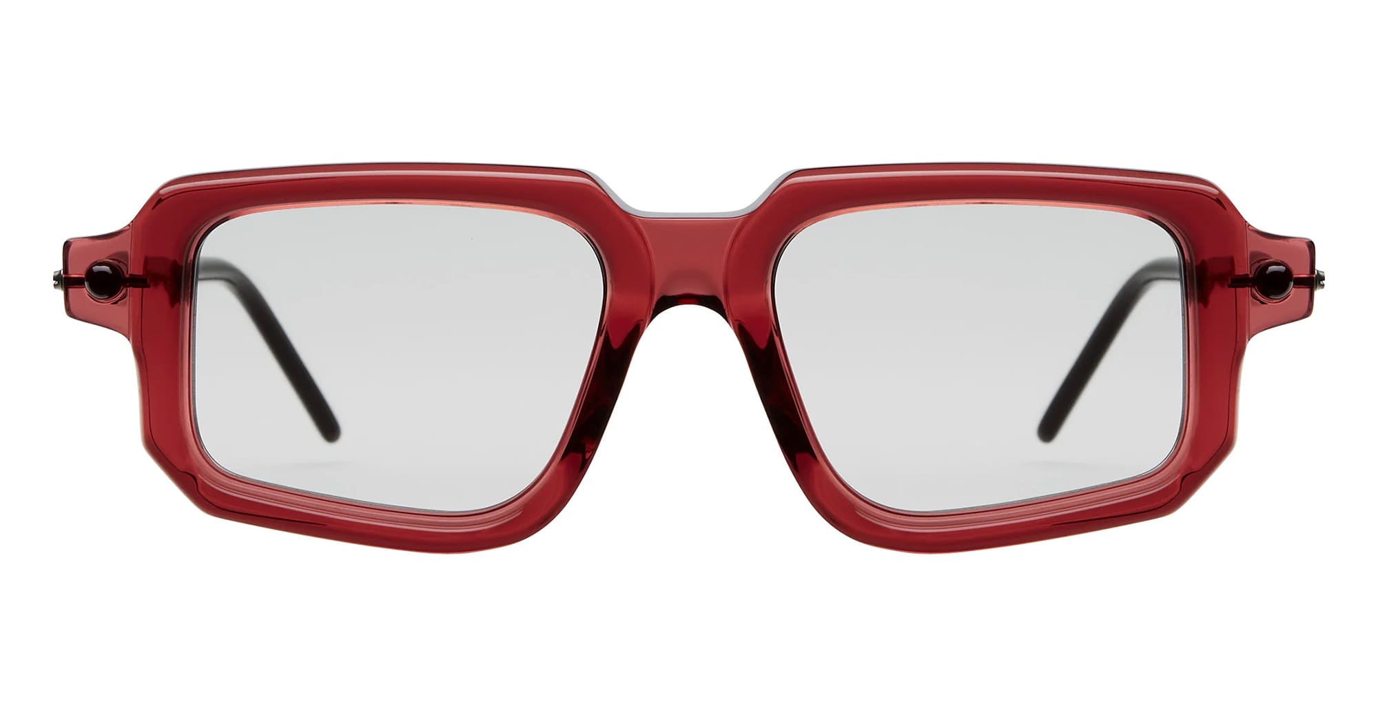 Ottica Mondello Roma - Kuboraum - KRSP23BX0000002F - MASK P23 BX - BORDEAUX - Acetate - shape Rectangular - burgundy - EYEWEAR - SUNGLASSES - Unisex,Uomo,Donna,Women,Men - lens Grey - Made In Italy