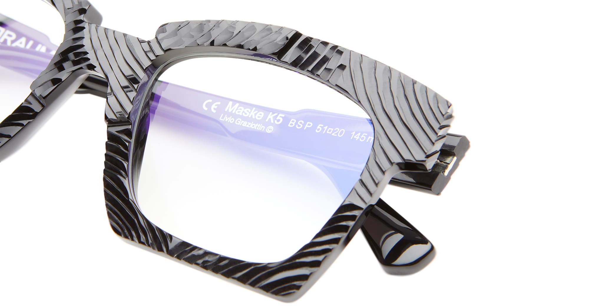 Ottica Mondello Roma - Kuboraum - KRO0K5BSP00000OP - MASK K5 - BSP TITLTED ARC RX  - Acetate - shape  - Black - EYEWEAR - EYEGLASSES - Uomo,Men - lens Clear - Made In Italy