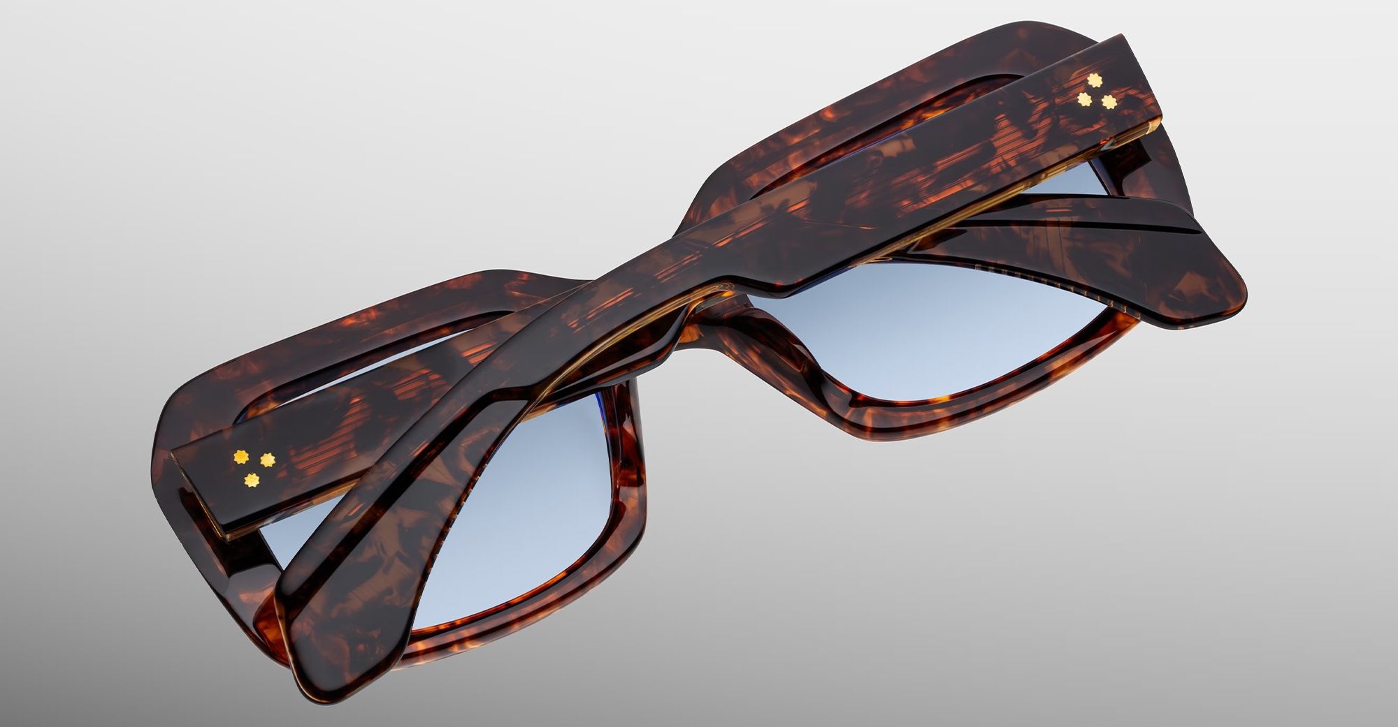 Ottica Mondello Roma - Jacques Marie Mage - JMMLD-5C - ALDO - ARGYLE - Acetate - shape Squared - Tortoise - EYEWEAR - SUNGLASSES - Unisex,Uomo,Donna,Women,Men - lens Blue - Made In Japan