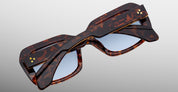 Ottica Mondello Roma - Jacques Marie Mage - JMMLD-5C - ALDO - ARGYLE - Acetate - shape Squared - Tortoise - EYEWEAR - SUNGLASSES - Unisex,Uomo,Donna,Women,Men - lens Blue - Made In Japan