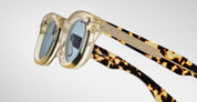 Ottica Mondello Roma - Jacques Marie Mage - JMMDU-10Y3 - DECADE COLLECTION: DEVAUX - DUN - Acetate - shape Panto - grey - EYEWEAR - SUNGLASSES - Uomo,Men - lens Blue - Made In Japan