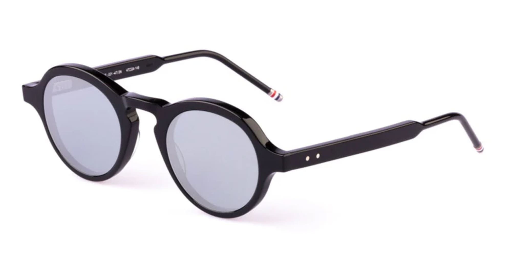Ottica Mondello Roma - Thom Browne - UES926A-G0002-001-47 - ROUND - BLACK - Acetate - shape Round - Black - EYEWEAR - SUNGLASSES - Uomo,Men - lens silver - Made In Japan