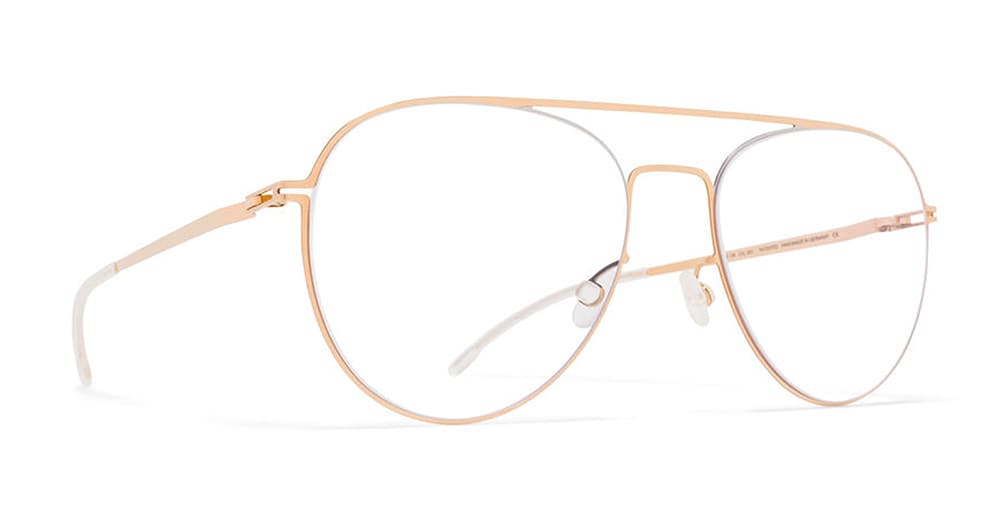  CHAMPAGNE GOLD - stainless steel - shape Aviator - Gold - EYEWEAR - EYEGLASSES - Donna,Women - lens Clear - Made In Germany