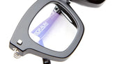 Ottica Mondello Roma - Kuboraum - KRO0J2BSA0BA25OP - MASK J2 BSA - BLACK SHINE RX - Acetate - shape Squared - Black - EYEWEAR - EYEGLASSES - Unisex,Uomo,Donna,Women,Men - lens Clear - Made In Italy
