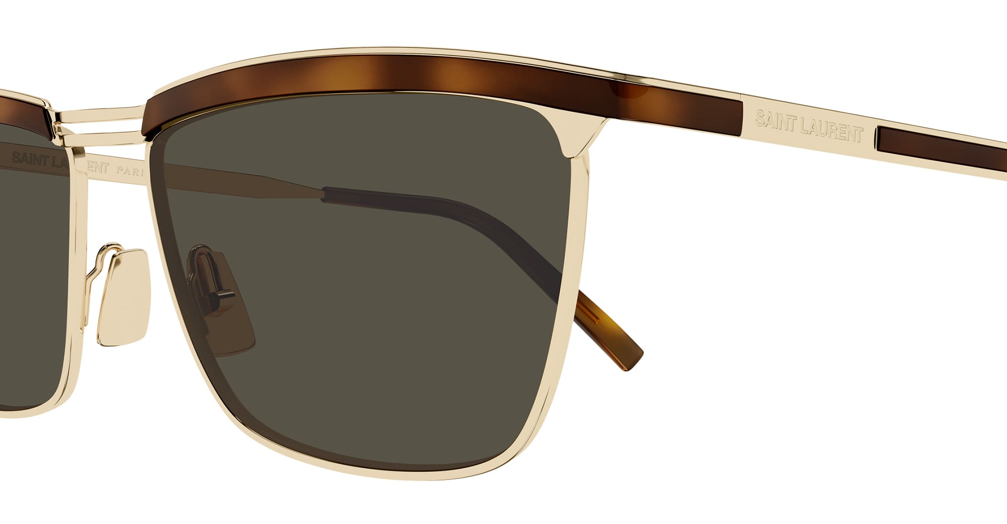 Ottica Mondello Roma - Saint Laurent - SL 795 JOE-001 - SL 795 JOE-001 - GOLD / HAVANA - Acetate - shape Rectangular - havana, gold - EYEWEAR - SUNGLASSES - Unisex,Uomo,Donna,Women,Men - lens Grey - Made In Italy